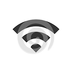 Wifi internet sign icon in flat style. Wi-fi wireless technology