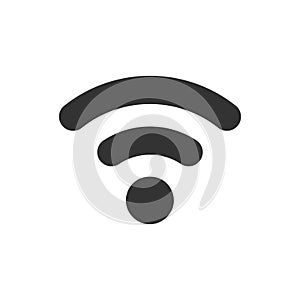 Wifi internet sign icon in flat style. Wi-fi wireless technology