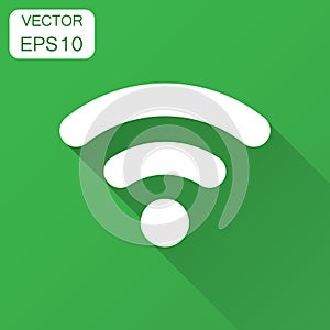 Wifi internet sign icon in flat style. Wi-fi wireless technology