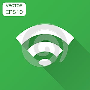 Wifi internet sign icon in flat style. Wi-fi wireless technology