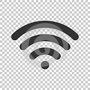 Wifi internet sign icon in flat style. Wi-fi wireless technology photo