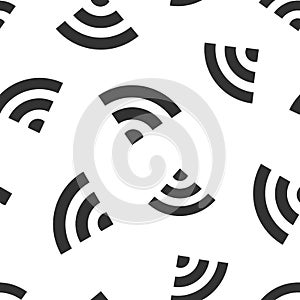 Wifi internet sign icon seamless pattern background. Wi-fi wireless technology vector illustration. Network wi fi symbol pattern