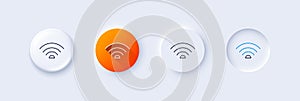 Wifi line icon. Wi-fi internet sign. Line icons. Vector