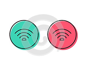 Wifi line icon. Wi-fi internet sign. Vector