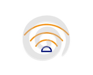 Wifi line icon. Wi-fi internet sign. Vector