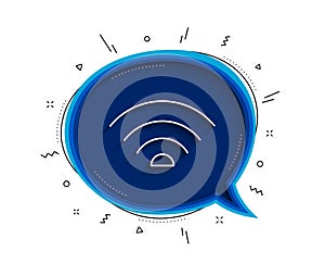 Wifi line icon. Wi-fi internet sign. Vector