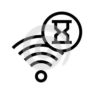 Wifi loading Vector Line Icon