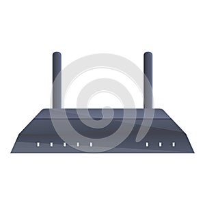 Wifi modem usb port icon, cartoon style