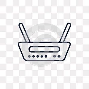 Wifi Modem vector icon isolated on transparent background, linear Wifi Modem transparency concept can be used web and mobile