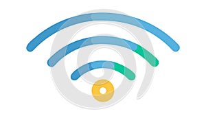 Wifi Network Signal Icon for Wireless Internet Access, vector design Generative AI