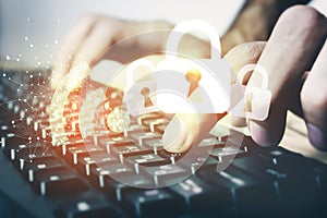 WiFi password lock, protection, security icon