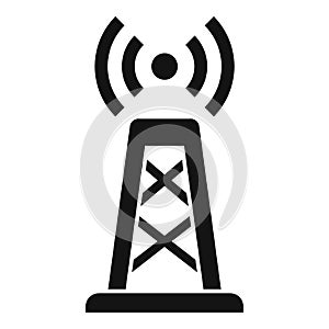 Wifi provider tower icon simple vector. Internet digital data