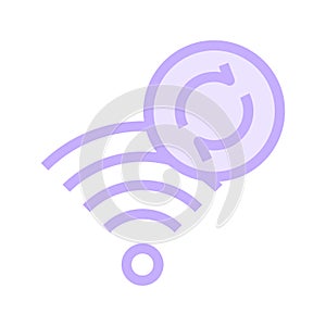 Wifi reload color line icon