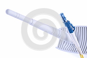 Wifi router and cable in computer network