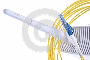 Wifi router and cable in computer network
