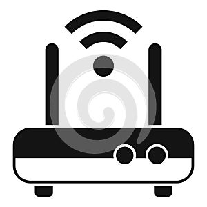 Wifi router icon simple vector. Storage cloud tech