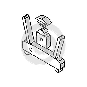 wifi router lock isometric icon vector illustration
