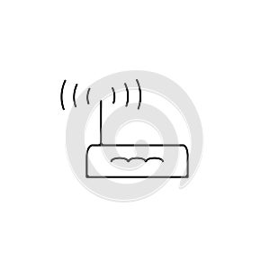 Wifi Router thin line icon. wifi Router linear outline icon