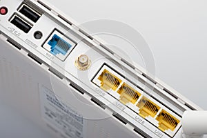 Wifi routers sockets for connecting network cables