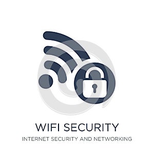 Wifi security icon. Trendy flat vector Wifi security icon on white background from Internet Security and Networking collection