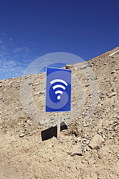 Wifi Sign in the Desert