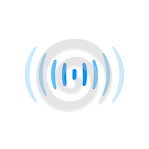 Wifi signal connection sound radio wave logo symbol