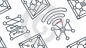 Wifi Signal Data Pattern, Digital Connectivity, Global Communication, vector design Generative AI