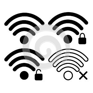 Wifi Signal Icon Free, Locked Wireless Connection