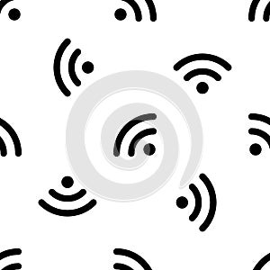 Wifi signal pattern seamless vector