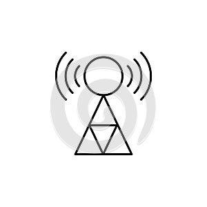 wifi signal, radio antenna icon. Element of marketing for mobile concept and web apps icon. Thin line icon for website design and