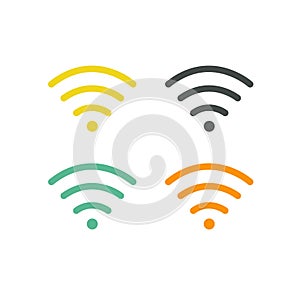Wifi signal symbol icon, vector illustration