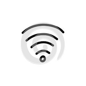 Wifi signal symbol icon, vector illustration