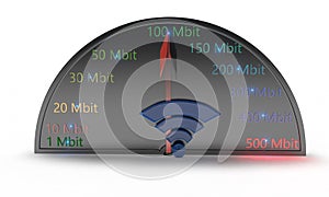Wifi speed concept of background, 3d render