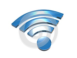 Wifi symbol 3d rendering