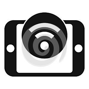 Wifi tablet internet icon simple vector. Storage cloud