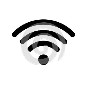 Wifi technology symbol. Wireless and wifi icon. Sign for remote internet access. Podcast vector symbol. Simple vector photo