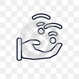 Wifi vector icon isolated on transparent background, linear Wifi