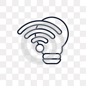 Wifi vector icon isolated on transparent background, linear Wifi