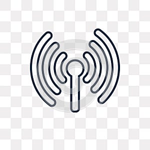 Wifi vector icon isolated on transparent background, linear Wifi