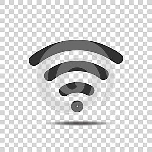 WiFi vector icon on transparent background, wifi logo