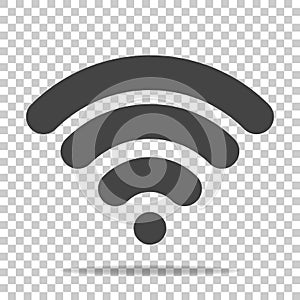 WiFi vector icon on transparent background. Wi-Fi logo illustra