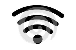 wifi, wi-fi, wireless internet. vector illustration, in gray, isolated on a white background