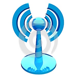 Wifi (wireless) blue modern icon