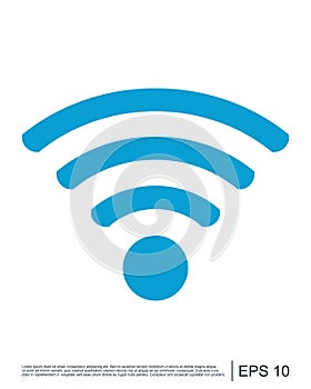 Wifi wireless internet signal flat icon for apps