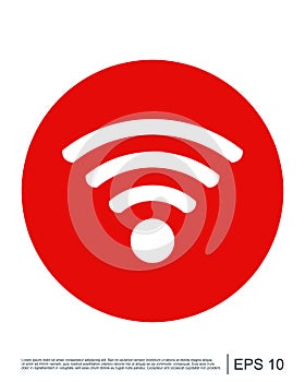 Wifi wireless internet signal flat icon for apps