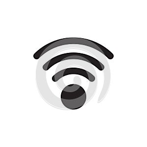 Wifi wireless internet signal flat icon for apps. Vector illustration