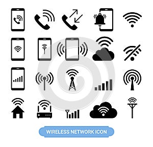 Wifi wireless network symbol icon