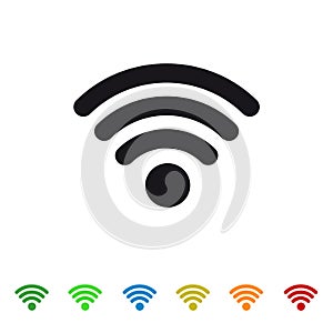 Wifi Wireless Wlan Internet Signal Flat Icon For Apps And Website