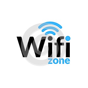 Wifi zone icon. Wireless internet zone.
