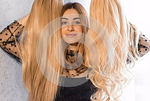 Wig hair for ladies, beauty concept